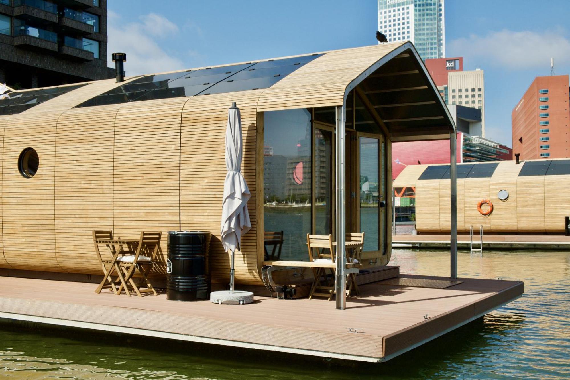 Wikkelboats At Floating Rotterdam Rijnhaven Villa Exterior foto